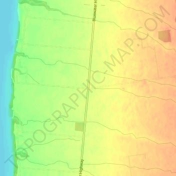 Carte topographique Drysdale, altitude, relief