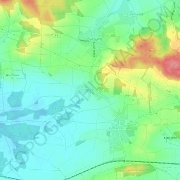 Carte topographique Buch, altitude, relief