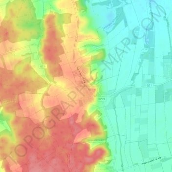 Carte topographique Kemnat, altitude, relief