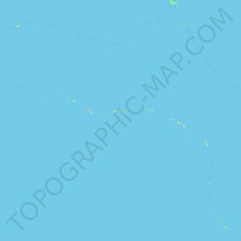 Carte topographique Kwajalein Atoll, altitude, relief