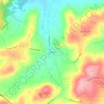 Carte topographique Limeport, altitude, relief