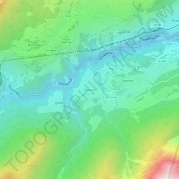 Carte topographique Chaposch, altitude, relief