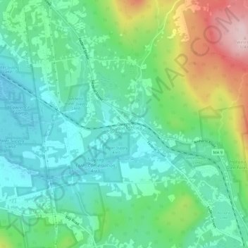 Carte topographique Dwight, altitude, relief