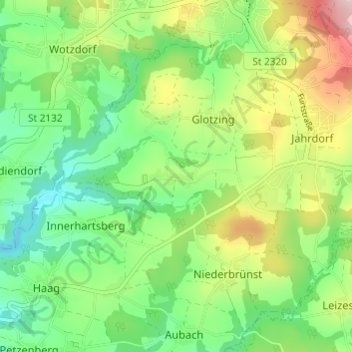 Carte topographique Renfting, altitude, relief