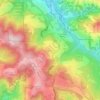 Carte topographique Redwood Estates, altitude, relief