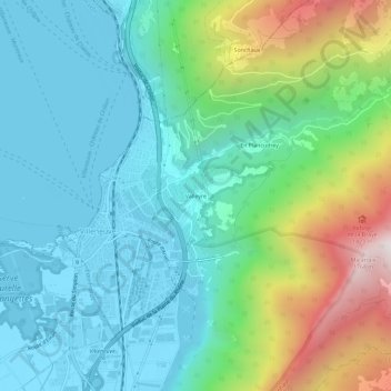 Carte topographique Valleyre, altitude, relief