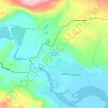 Carte topographique Villa Cerro Castillo, altitude, relief