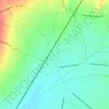 Carte topographique Le Queyras, altitude, relief