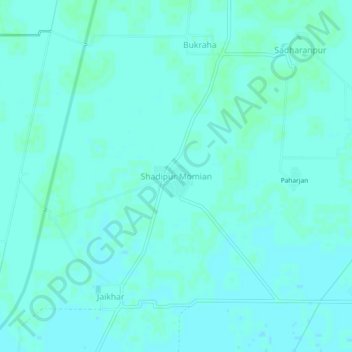 Carte topographique Shadipur Momian, altitude, relief