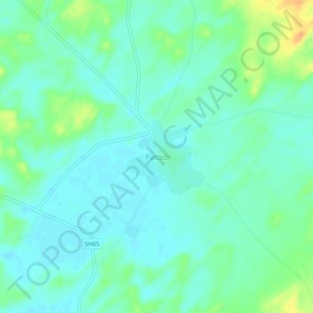 Carte topographique Patodi, altitude, relief