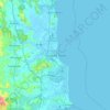 Carte topographique Sunshine Coast, altitude, relief