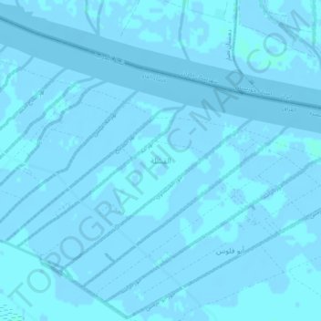 Carte topographique Al Qushlah, altitude, relief