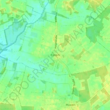 Carte topographique Eisten, altitude, relief