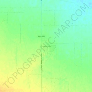 Carte topographique Coyanosa, altitude, relief