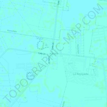 Carte topographique Kikteil, altitude, relief