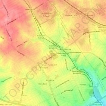 Carte topographique Coreze, altitude, relief