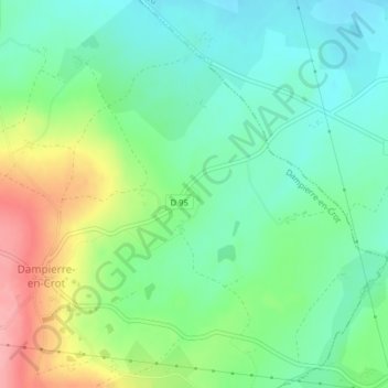 Carte topographique Berthelot, altitude, relief