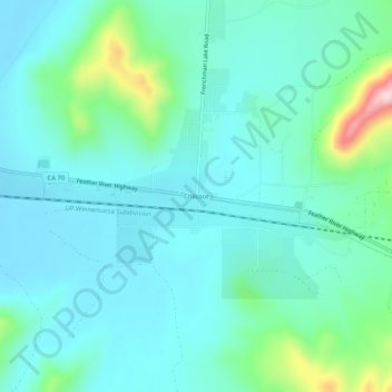 Carte topographique Chilcoot, altitude, relief