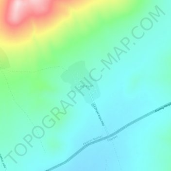 Carte topographique Çağlayan, altitude, relief