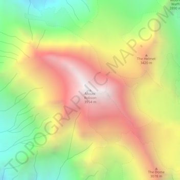 Carte topographique Mount Robson, altitude, relief