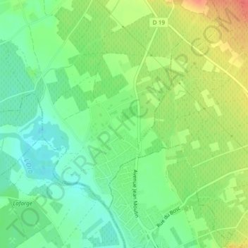 Carte topographique La Malhaute, altitude, relief