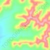 Carte topographique Chalk Mountain, altitude, relief