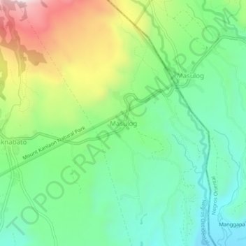 Carte topographique Masulog, altitude, relief