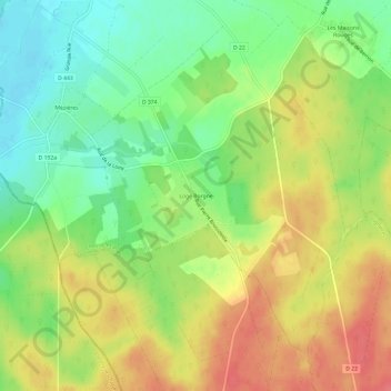 Carte topographique Loge Borgne, altitude, relief