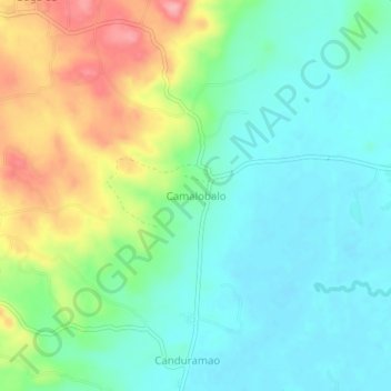 Carte topographique Camalobalo, altitude, relief