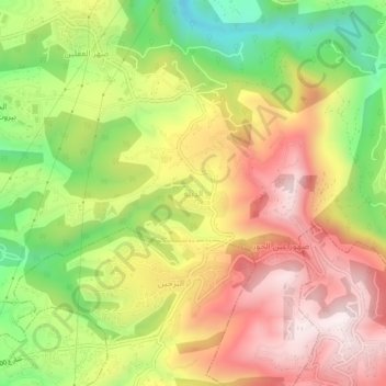 Carte topographique Debbieh, altitude, relief