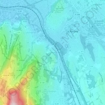 Carte topographique La Piulaz, altitude, relief