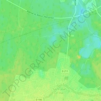 Carte topographique Berlot, altitude, relief