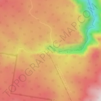 Carte topographique Tuross Falls, altitude, relief