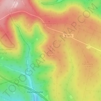 Carte topographique Aalberg, altitude, relief