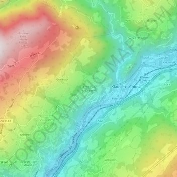 Carte topographique St. Valentin, altitude, relief