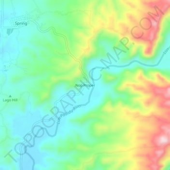 Carte topographique Nop Proper, altitude, relief
