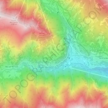 Carte topographique Puy, altitude, relief