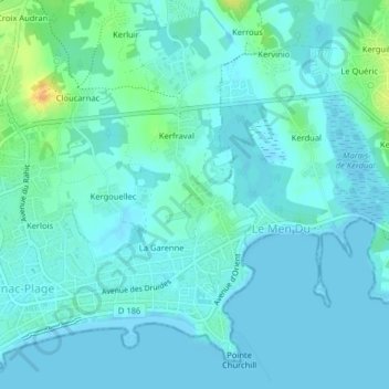 Carte topographique Beaumer, altitude, relief