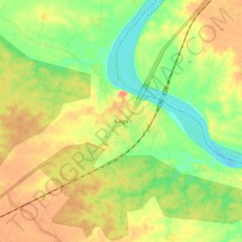 Carte topographique Kalpi, altitude, relief