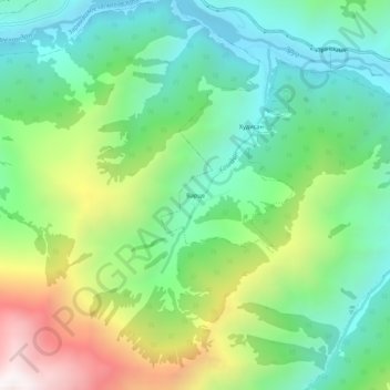 Carte topographique Варце, altitude, relief
