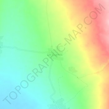 Carte topographique Los Cuartos, altitude, relief