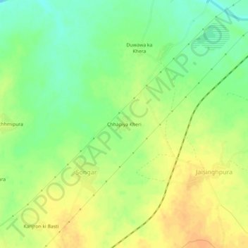 Carte topographique Chhapiya Kheri, altitude, relief