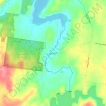 Carte topographique Lauriston, altitude, relief