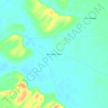 Carte topographique Hanuman Sagar, altitude, relief