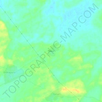 Carte topographique Thalori, altitude, relief