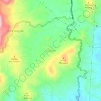 Carte topographique Sillanan, altitude, relief