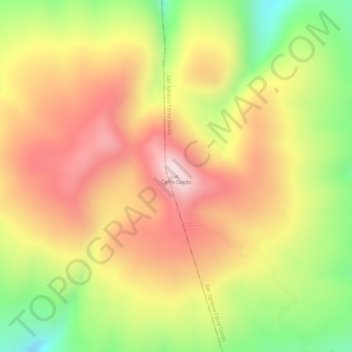 Carte topographique Cerro Gordo, altitude, relief