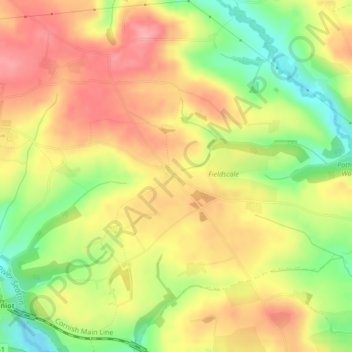 Carte topographique Doddycross, altitude, relief