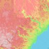 Carte topographique La Haute-Côte-Nord, altitude, relief