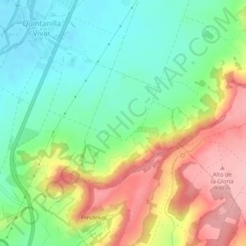Carte topographique Villimar, altitude, relief